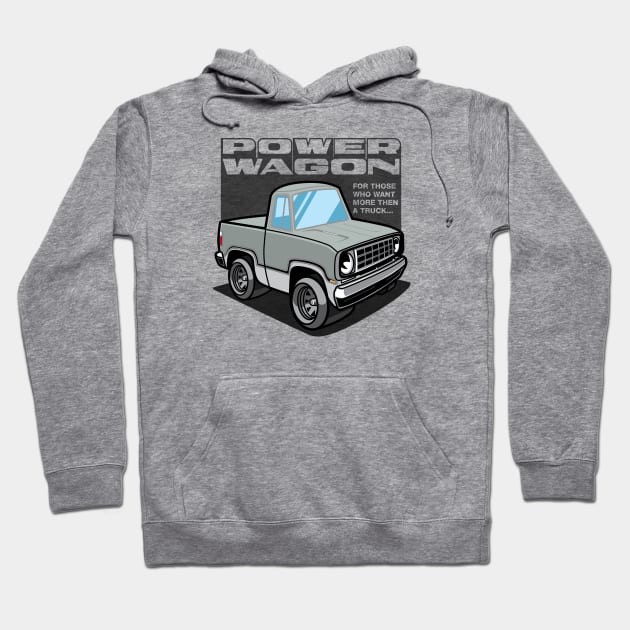 Silver Cloud Iridescent - Power Wagon (White Base) Hoodie by jepegdesign